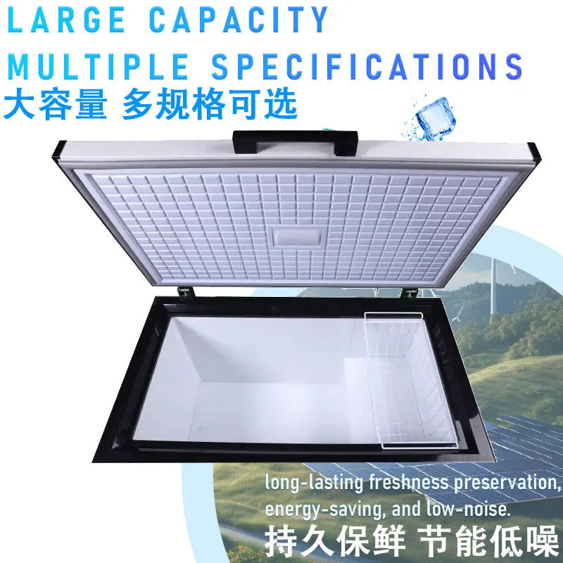 Freezer single door commercial household large capacity freezer horizontal speed fresh-keeping cabinet frozen refrigerator ice c