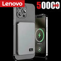 Lenovo 500000mAh Thin Magnetic Wireless Power Bank PD22.5W Fast Charging Portable External Battery for Magsafe For iPhone Huawei
