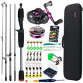 Sougayilang Baitcasting Fishing Rod and Reel Combo 5Section Fishing Rod and 7.2:1 Gear Ratio Reel Full Kit for Bass Carp Fishing