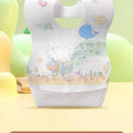 50-Pack Disposable Bibs for Babies Aged 6 Months to 2 Years Cartoon Bear Feeding Bib for Boy Girl Non-woven Drool Towel