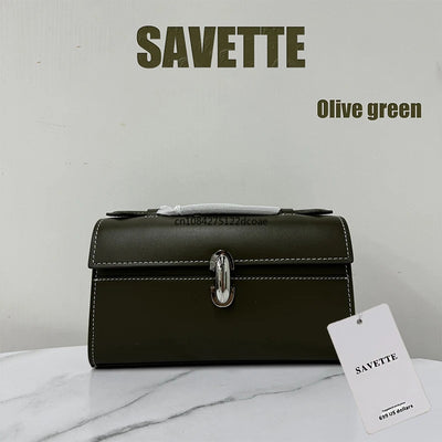 SAVETTE Brand The Symmetry Pochette Genuine Leather Tote | SAMAG