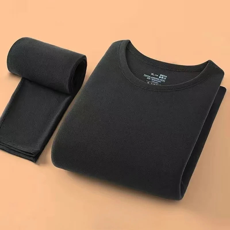 Man Winter Thermal Underwear Set Face Sanding Double Warmth Slim Body High Elasticity Comfortable Breathable Underwear for Men