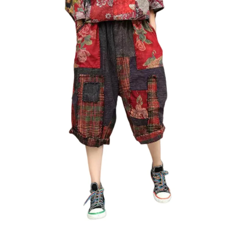 Chinese Style Women Summer Pant Northeast Floral - View 6 | SAMAG