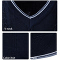 Men's Casual V-Neck Knit Sweater Vest Fashion College Style Men Knitted Sleeveless Vests Jersey
