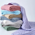 6-Layer Pure Cotton Bubble Muslin Baby Blanket Soft Comfortable Infant Gauze Bath Towel Kids Swaddle Wrap Receiving Bedding