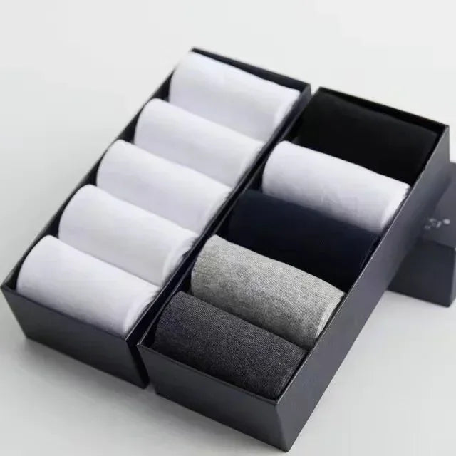 /Lot Men's Pure Cotton Socks Plus Size Solid Color Casual | SAMAG