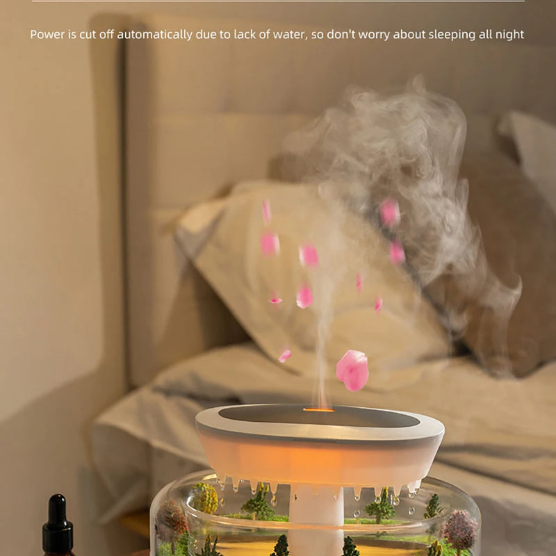 Aromatherapy Humidifier Raindrop Air Humidifier Color Light White Noise Essential Oil Diffuser Household Ultrasonic Aromatherapy