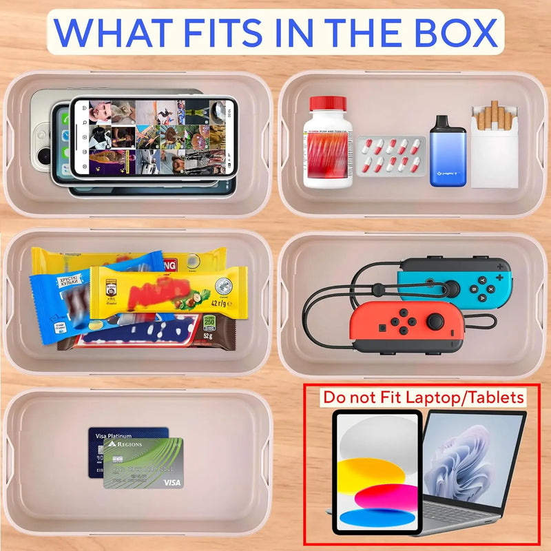 2.8L Timer Lock Boxe Electronic Multipurpose Lockable Storage Box with Combination and Digital Safe - View 6 | SAMAG