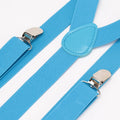 Unisex Elastic Leather Suspenders Braces Men Women Gift Black Blue Red Adjustable Straps for Wedding Suit Skirt Accessories