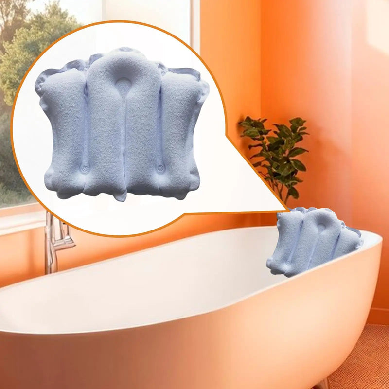 Inflatable Bath Pillow Waterproof Neck Support Tub Pillow SPA Bathtub Head Rest for Tub Bath Pool Neck and Shoulders Aid SPA