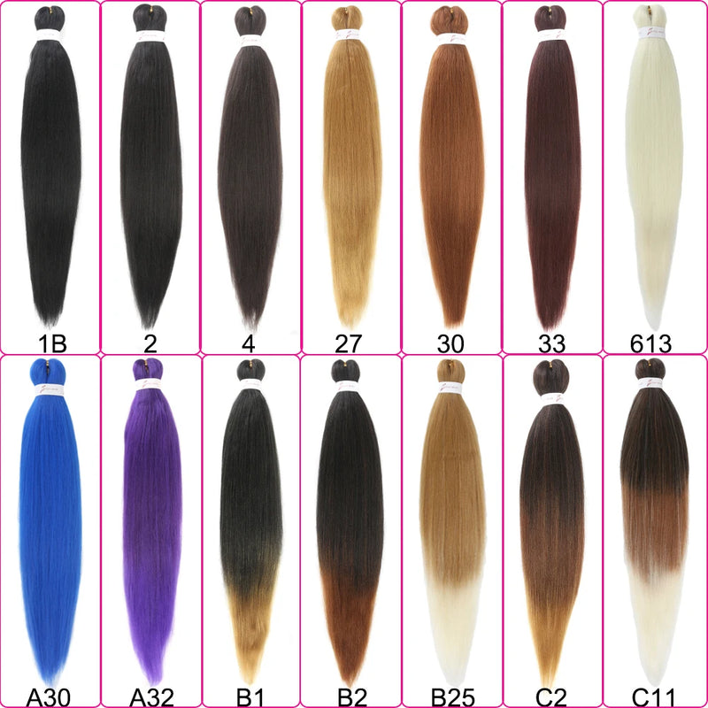 Pre Stretched Braiding Hair 26inch Kanealon for Braids Yaki Straight Synthetic Braids Hair Extension Expressions Braiding Hair
