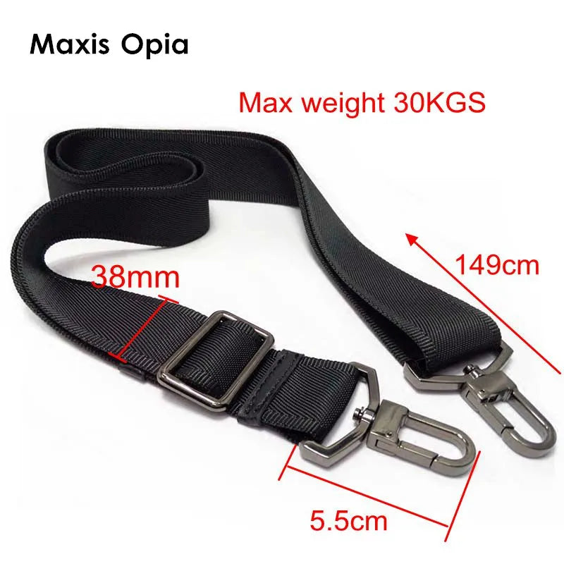 38mm max 30KGS strong hook nylon belt accessory men bags long shoulder strap,man briefcase bag straps,repair bag shoulder strap