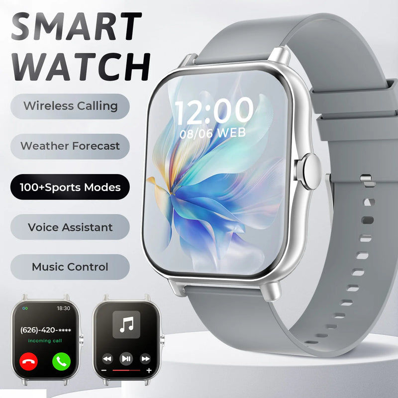 2026 New Smartwatch Bluetooth Call Fitness Tracker Heart Rate Sleep Record Outdoor Sport Watch for  Android/IOS Men Women Gift