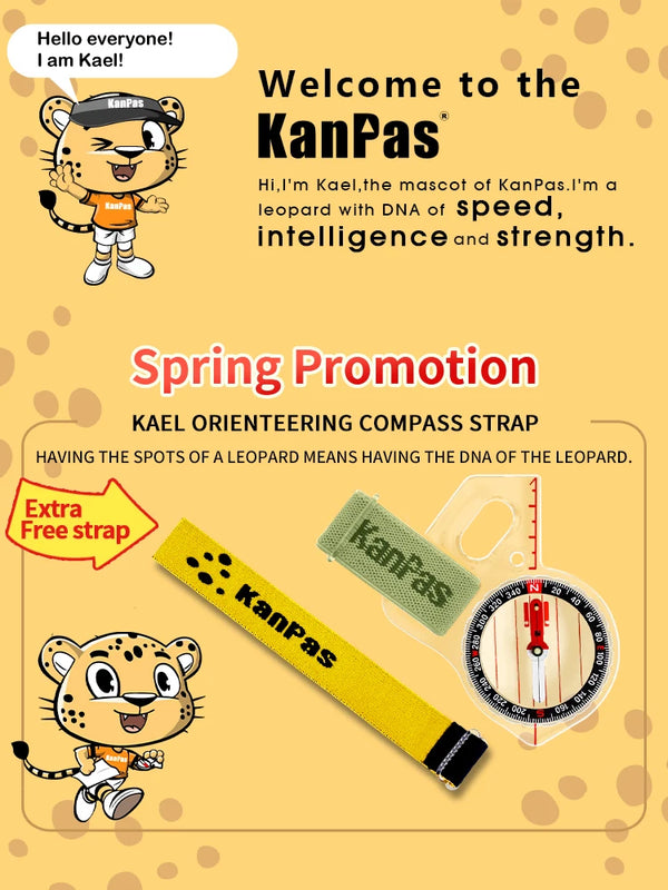 KANPAS Basic and Beginner's Orienteering thumb compass, Orienteering Primary Compass, MA-40-FS, Durable Sport Compass