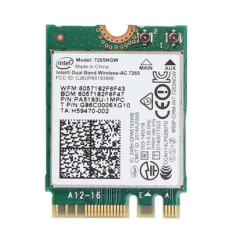 Wifi 5 Adapter 1200Mbps 7265NGW Dual Band 2.4G 5G Fast Network Card Bluetooth 4.2 M.2 Interface Computer - Visuel 5 | SAMAG