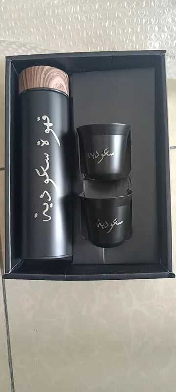 Free LOGO 3 In 1 set of  Thermos Mug Leak_Proof Travel Thermo Cup for Tea Water Coffee Thermo Cafe 500ML Double Stainless Steel