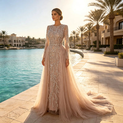 Eshault&bridal Evening Dress for Women Long Sleeves | SAMAG