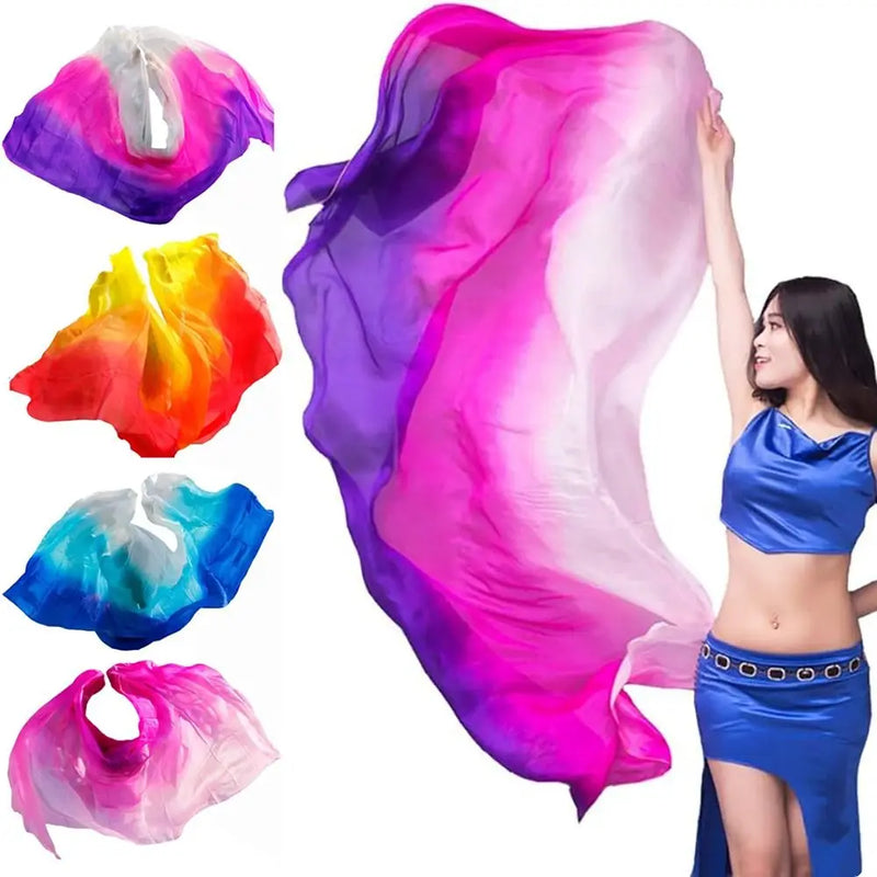 Belly Dance Veils Light Texture Gradient Color Veil Shawls 250cmx120cm Latin Belly Dance Shawls Costumes Accessories