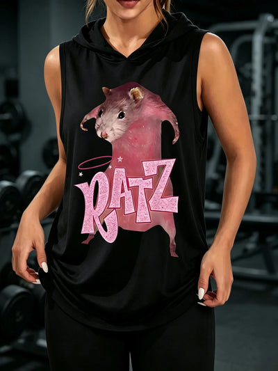 Pink Ratz Unisex Sleeveless Hooded Tank Top Y2K Retro | SAMAG