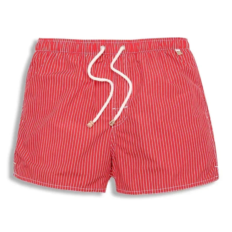 Striped Men Casual Shorts Beach Pants Board Short Quick Dry Sports Trunk Summer Seaside Beachwear Loose Homewear Sleeping Pajama