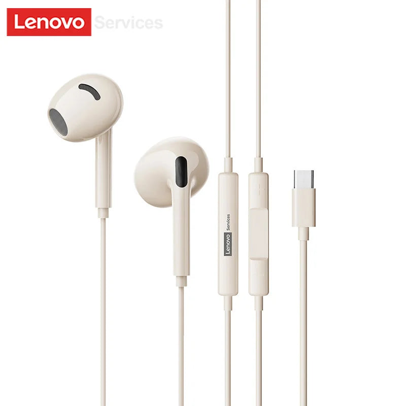 Lenovo YF02 Wired Gaming Headphones 3.5mm/Type-C For Mobile Phones  Computers And More HiFi Sound Music Wired Earphones With Mic