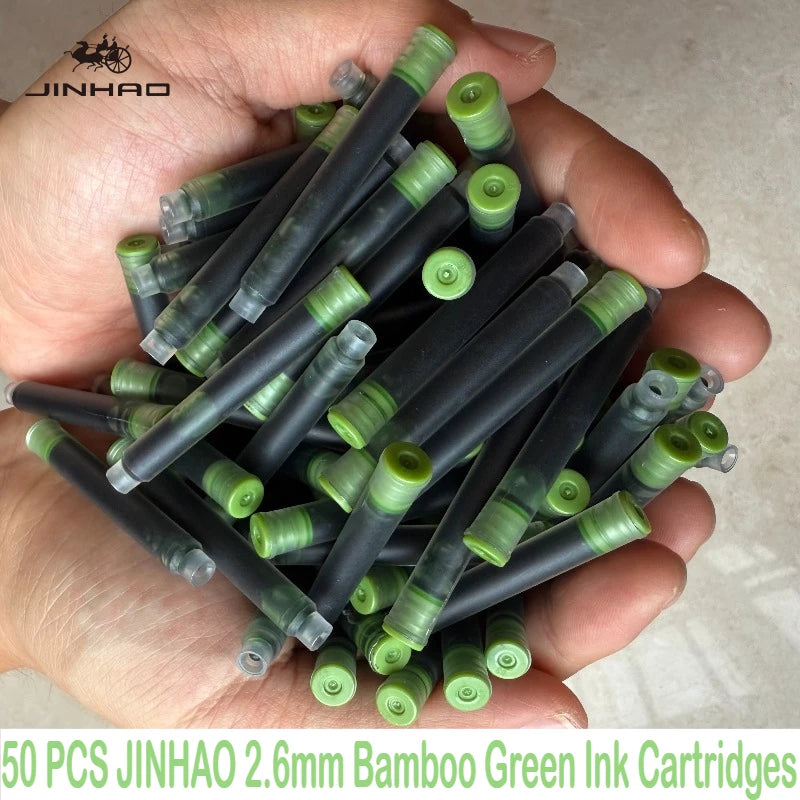 50/12 PCS JINHAO 12 Colors 2.6mm/3.4mm Fountain Pen Ink Cartridges For Majohn Hongdian Stationery School Office Supplies