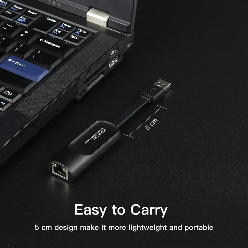 2.5G USB Ethernet Adapter 2500Mbps USB3.0 Lan Network Card C to RJ45 Internet for Laptop PC Windows Mac OS - Visuel 3 | SAMAG
