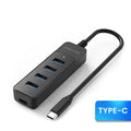 USB 3.0 Power Adapter 4-Port Multi-Function USB Hub USB 2.0 Type-C Hub Multi-Function Expansion Accessory