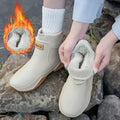 New Waterproof Men's Rain Shoes Winter Warm Plush Men Rain Boots Outdoor Non-slip Couple Rain Shoes Fashion Men's Work Boots