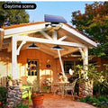 Double Headed Solar Pendant Light Garden Accessories LED Solar Lights Outdoor Waterproof Chandelier Street Wall Shed Barn Gift