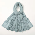 2024 Muslim Modal Rayon Cotton Hijab Shawls For Women Plain Scarf Big Size Headscarf Islamic Turban Headband 190*85cm