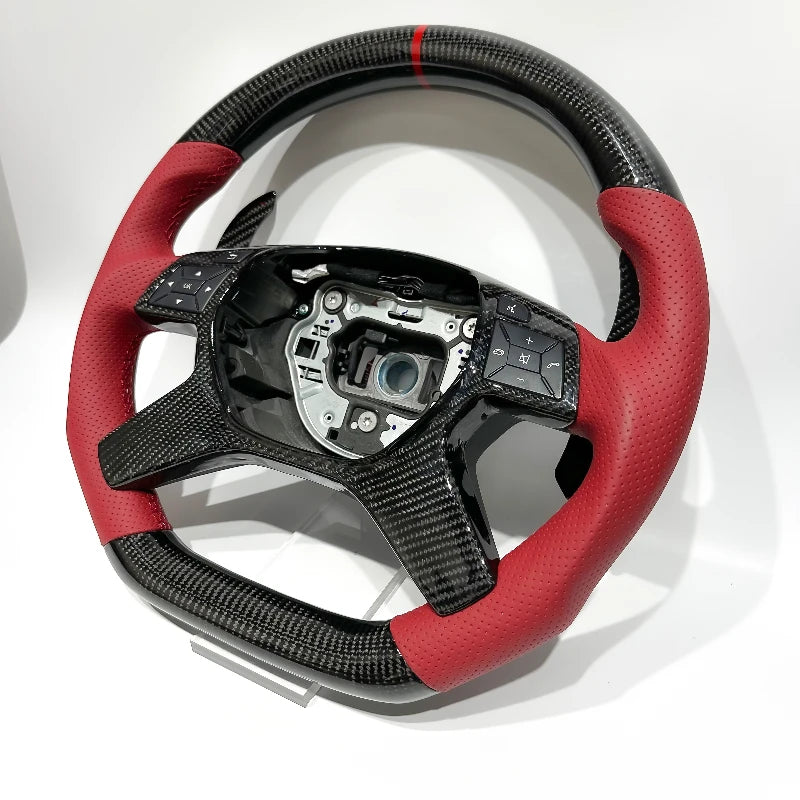 Personalized Carbon Fiber Steering Wheel Fit for Mercedes-Benz W212 W204 205 809 C ClASS C43 C63 Carbon Fiber Car Steering Wheel