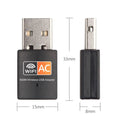 600Mbps Dual Band USB WiFi Dongle 2.4G 5GHz AC Wireless Network Adapter 802.11ac Mini Receiver For Desktop - Visuel 4 | SAMAG