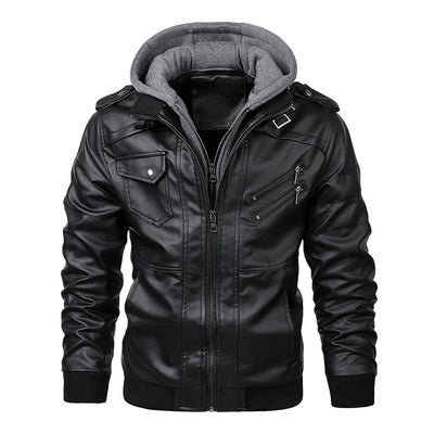 KB New Men's Leather Jackets Autumn Casual Motorcycle PU | SAMAG