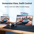 23.8 Inch 120Hz Portable Monitor 100%sRGB With VESA Hole Back Bracket Laptop Extended Display IPS Computer Display for Laptop PC