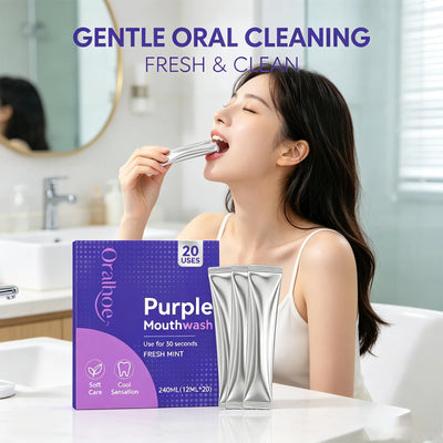 Purple Mouthwash Fresh Mint Flavor Gentle Formula Daily | SAMAG