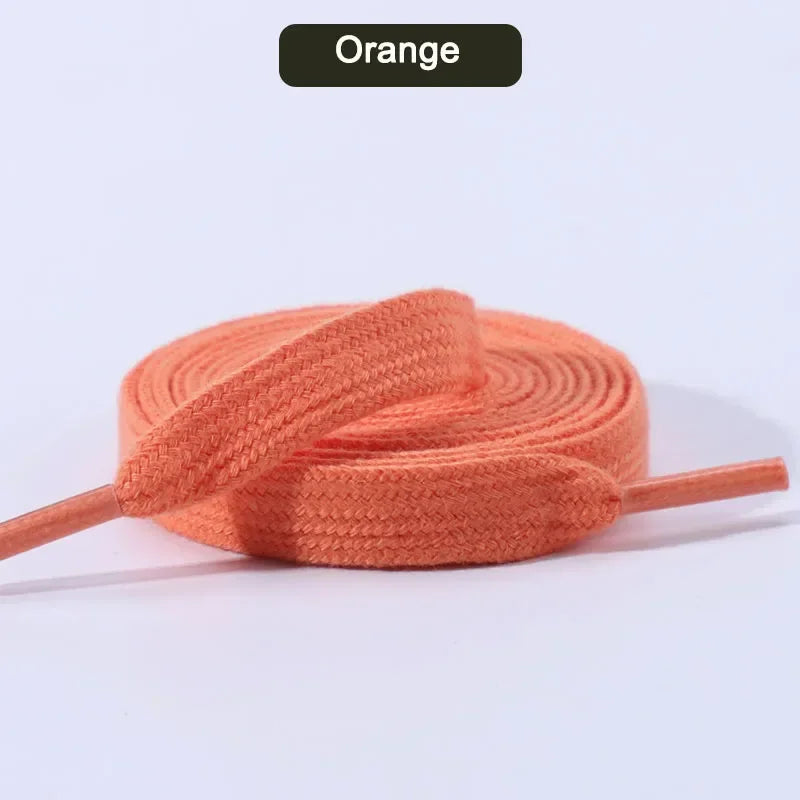 Cotton Shoelaces 1CM Width Flat Shoe laces Tennis Sneakers Shoelace 80/100/120/140/160CM Laces for Shoes Accesories 1Pair
