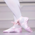 Satin Ribbon Ballet Shoes Soft Sole for Adults Kids Girls Women Yoga Belly Dance Practice Slippers Cat Claw Dance Shoes