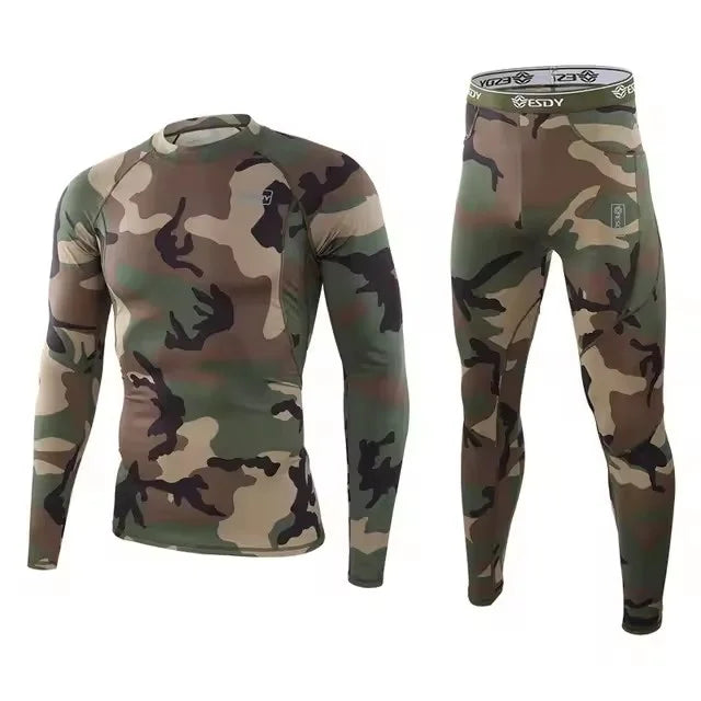 Winter Top Quality New Thermal Underwear Men Underwear Sets Compression Fleece Sweat Quick Drying Thermo Underwear Men Clothing