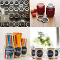 120pcs 5cm Chalkboard Labels with Pen Round Stickers Black Circle Labels Dot Stickers for Office Classroom Home School Crafts