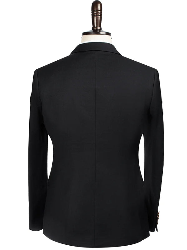 DAROuomo 2026 Men's Slim Fit Formal Business Suit 2Pcs Set - DR8211 (Jacket + Pants) for Work Wear