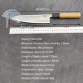 8.3 Inch Chef Knife Stainless Silver Steel No. 3 Blade Wood Handle Cleaver Meat Slicing Vegetables Japanese Kitchen Sharp Knife