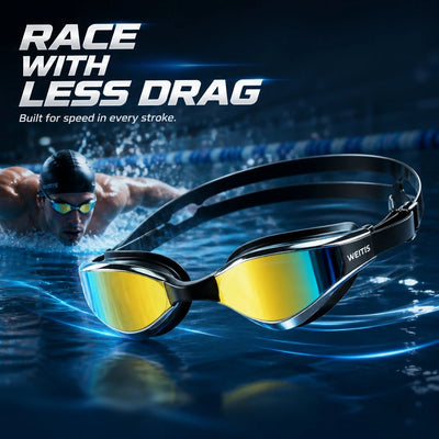 Mirrored Anti Fog Racing Swim Goggles UV Protection | SAMAG