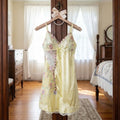 Thin Lace Bow Women's Pajama Dress Embroidered Mesh | SAMAG