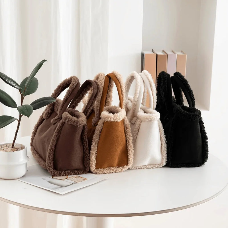 Women's Plush Crossbody Handle Bag Autumn Winter Elegant Bag Soft Velvet Handbag Large Capacity Shoulder Bag Best Gifts for Wedding Party Festival Valentine's Day Thanks Giving Day