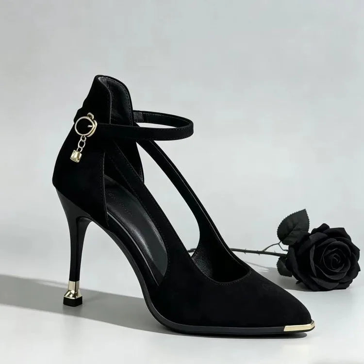 Fashionable French Style Pointed Toe High Heels Spring Autumn New Arrival Women's Wear outside Casual Low Cut Slip-On Shoes