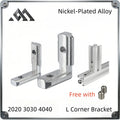 L Corner Bracket  2020 3030 4040 Aluminum Profile Extrusion Connector Accessories Fastener Parts Fittings for 3d Printer DIY CNC