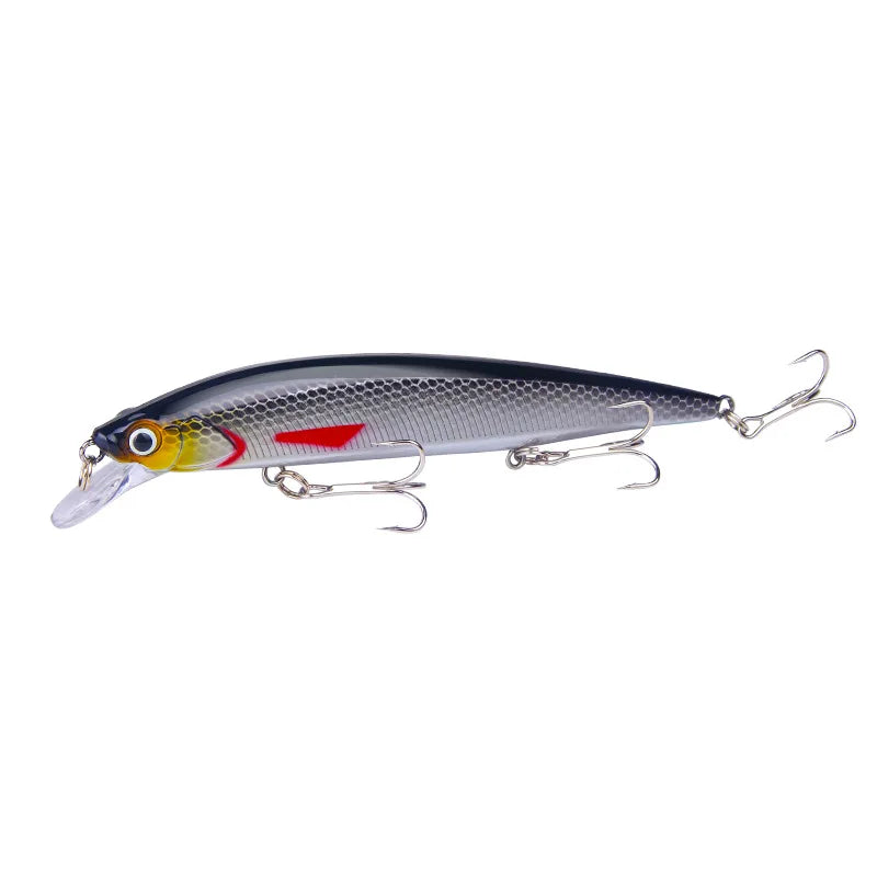 14cm 18.5g 3D Bionic Minnow Fishing Lure Hard Bait with 3 | SAMAG