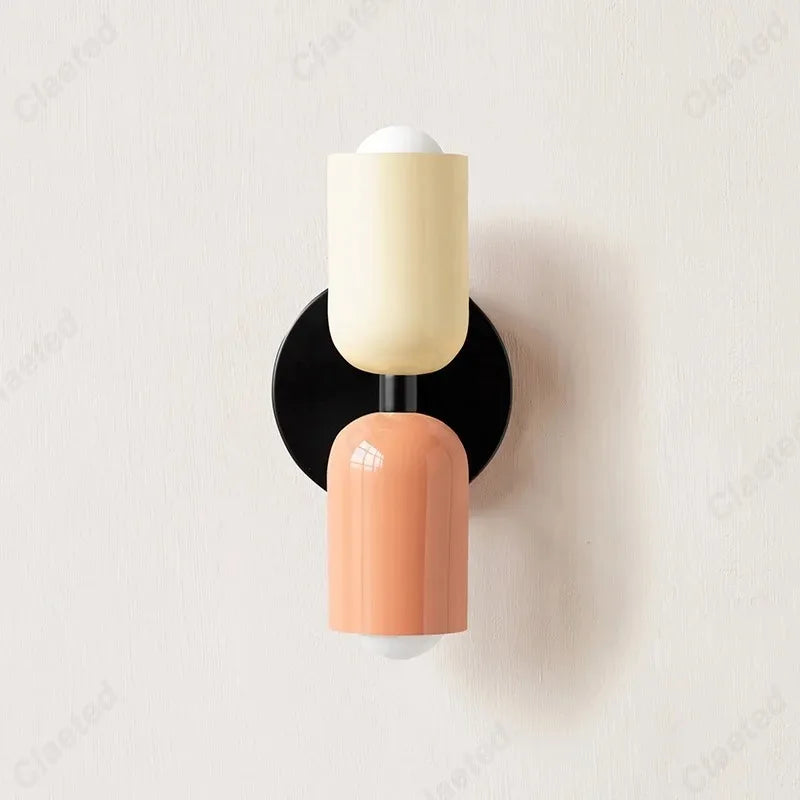 LED Creative Cream Wind Double Headed E27 Hotel Restaurant Wall Light Indoor Home Bedroom Bedlight Living Room Corridor Lighting