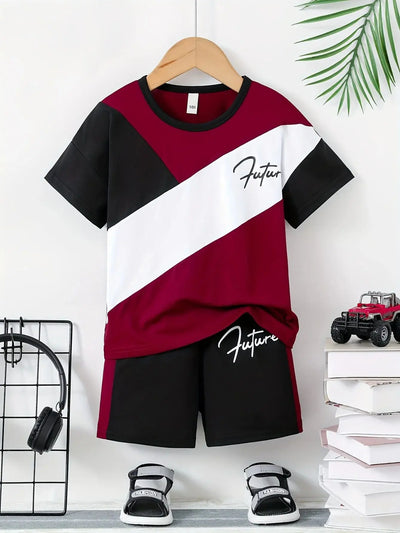 Summer new Children's set Casual 3D printed short - sleeved | SAMAG